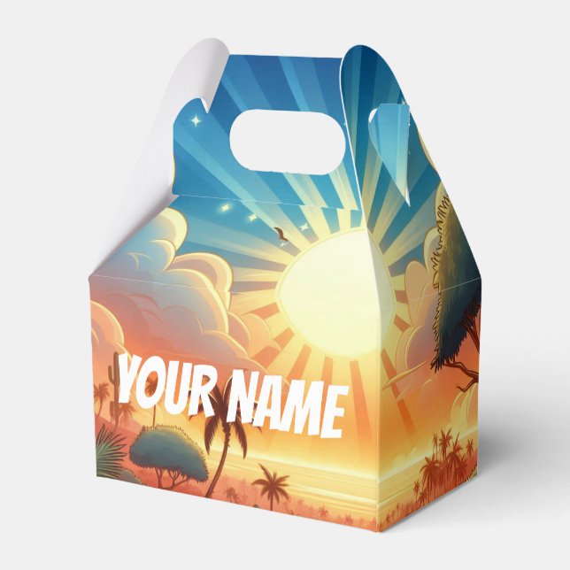 Customisable Glorious Morning Favour Box (Back Side)