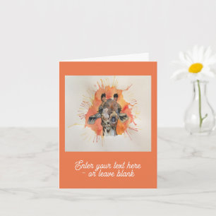 Customisable Gobsmacked Giraffe Greetings Card