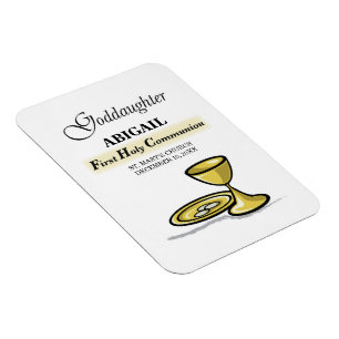 Customisable, Goddaughter First Communion Chalice Magnet