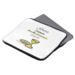 Customisable, Godson First Communion Chalice Laptop Sleeve