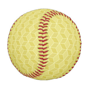 Customisable Gold Coloured 3D cubes cascade Baseball
