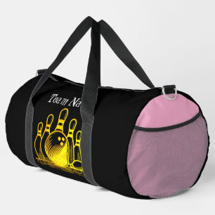 Customisable Golden Bowling Team Art Duffle Bag