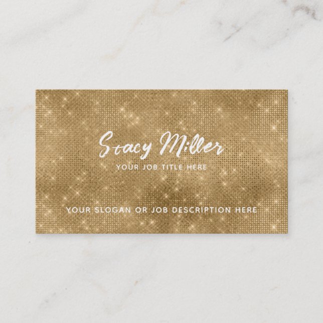 Customisable Golden Business Cards (Front)