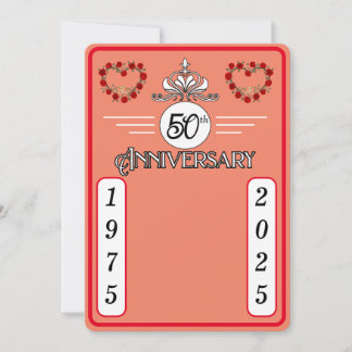 Customisable Golden Jubilee 50th Anniversary Card