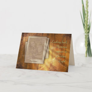(Customisable) Golden Memories Card