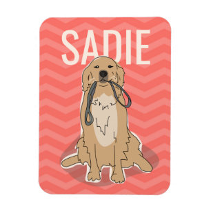 Customisable Golden Retriever Magnet