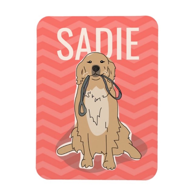 Customisable Golden Retriever Magnet (Vertical)