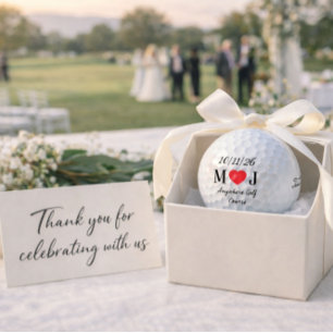 Customisable Golf Course Wedding Favours Gifts  Balls