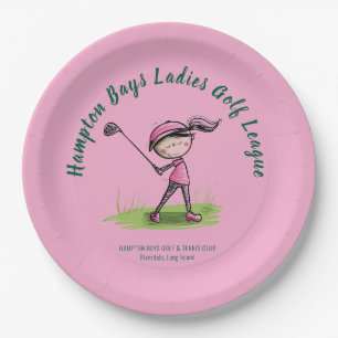 Customisable Golf League Party Plates