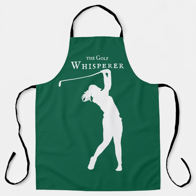 Customisable Golfer Apron, Quotes Golf Whisperer Apron (Front)