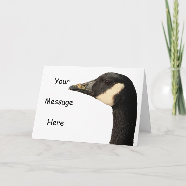 Customisable Goose Head Greeting Card (Front)