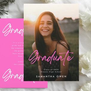 Customisable Graduation Announcement Photo Card