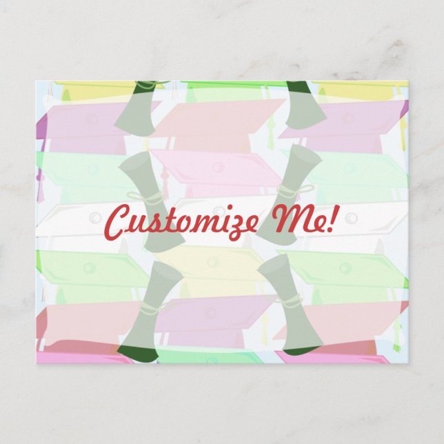 Customisable Graduation Announcement Postcard (Front)