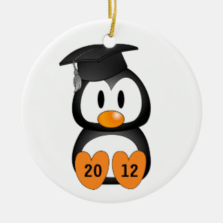 Customisable Graduation Penguin Ceramic Ornament