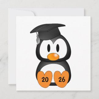 Customisable Graduation Penguin Invitation