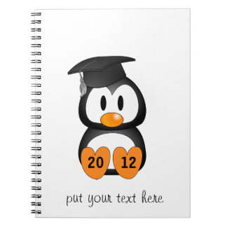 Customisable Graduation Penguin Notebook