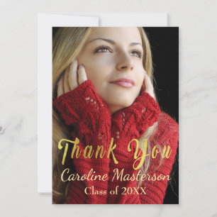 Customisable Graduation Thank You Card