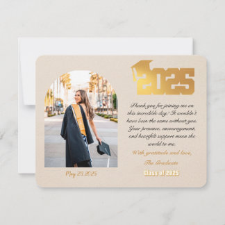 Customisable Graduation Thank You Card