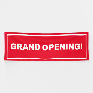 Customisable grand opening business banner