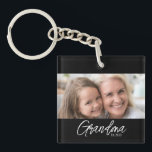 Customisable Grandma Est Year Photo Key Ring<br><div class="desc">Celebrate being a grandma with this simple and modern “Grandma Est. [Year]” photo keychain. Featuring black typography, this design is perfect for new grandmas or seasoned grandmothers alike. Customise the year to mark when she first became a grandma — a sweet, personal touch that makes this keychain extra meaningful. Ideal...</div>