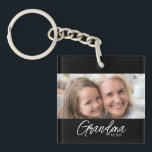 Customisable Grandma Est Year Photo Key Ring<br><div class="desc">Celebrate being a grandma with this simple and modern “Grandma Est. [Year]” photo keychain. Featuring black typography, this design is perfect for new grandmas or seasoned grandmothers alike. Customise the year to mark when she first became a grandma — a sweet, personal touch that makes this keychain extra meaningful. Ideal...</div>