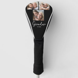 Customisable Grandma Established Year 3 Photo Golf Head Cover
