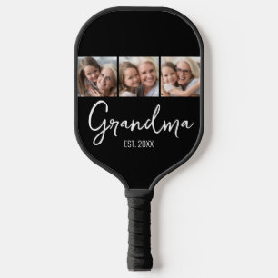 Customisable Grandma Established Year 3 Photo Pickleball Paddle
