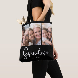 Customisable Grandma Established Year 3 Photo Tote Bag