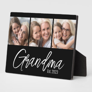 Customisable Grandma Established Year 3 Picture Plaque