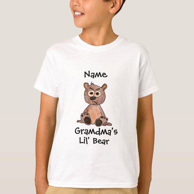 Customisable Grandma's "Lil' Bear" T-Shirt (Front)