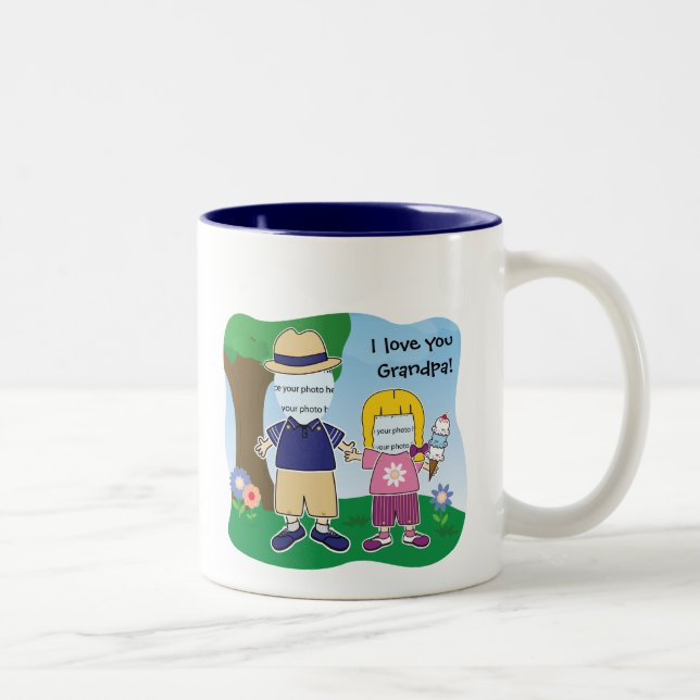Customisable Grandpa's Girl Two-Tone Coffee Mug (Right)