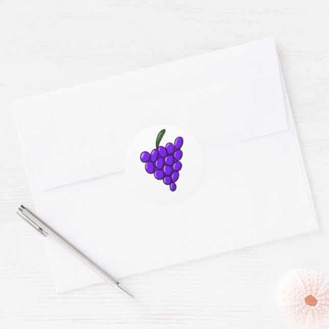 Customisable Grapes Sticker (Envelope)