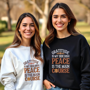 Customisable Gratitude & Peace Thanksgiving Sweatshirt