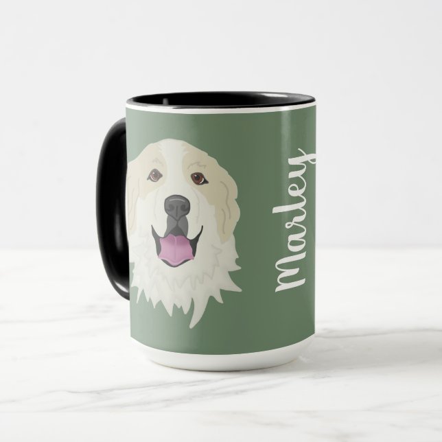 Customisable Great Pyrenees Badger Markings  Mug (Front Left)