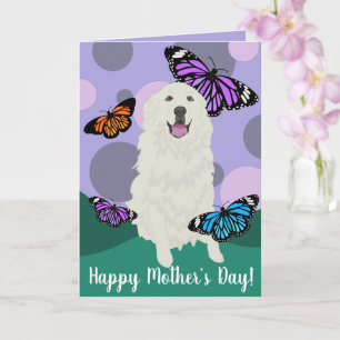 Customisable Great Pyrenees Butterfly Card