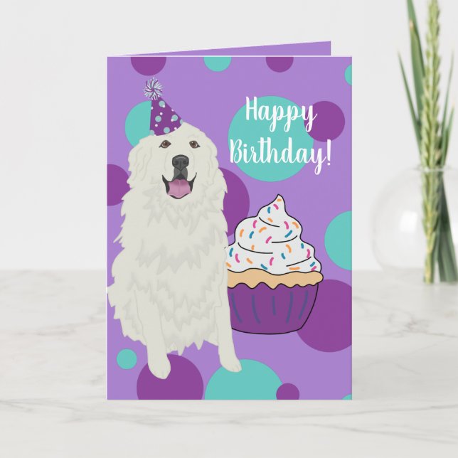 Customisable Great Pyrenees Card (Front)