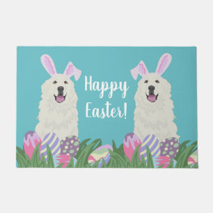 Customisable Great Pyrenees Easter Doormat