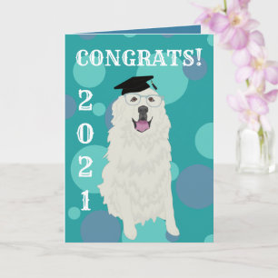 Customisable Great Pyrenees Graduation Card