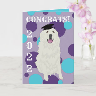 Customisable Great Pyrenees Graduation Card