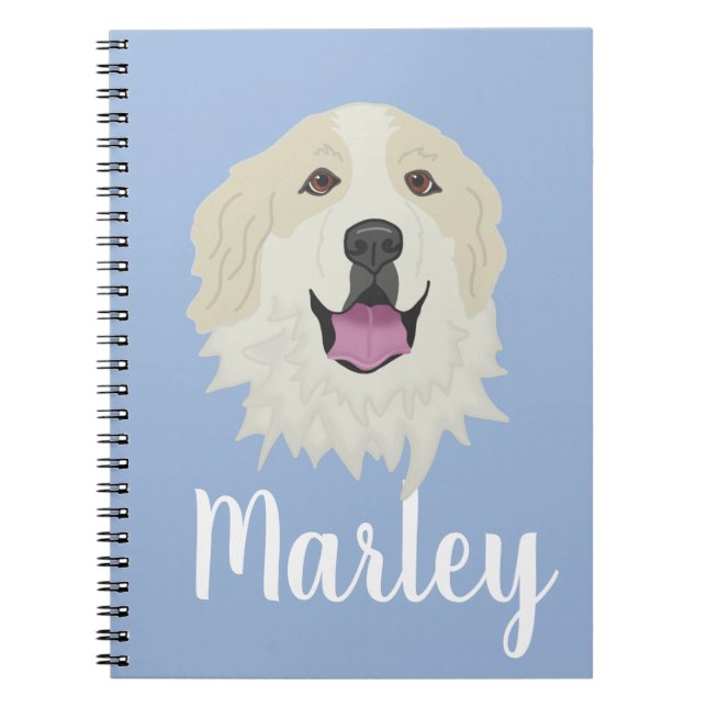 Customisable Great Pyrenees  Notebook (Front)