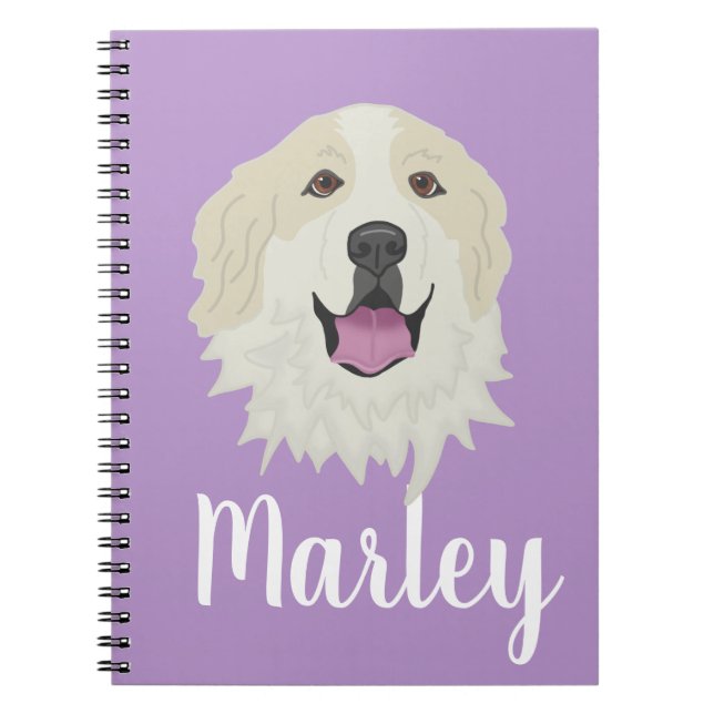 Customisable Great Pyrenees  Notebook (Front)
