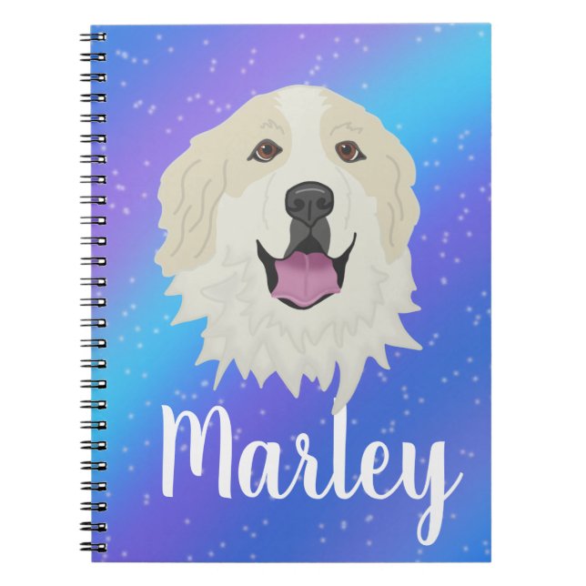 Customisable Great Pyrenees  Notebook (Front)