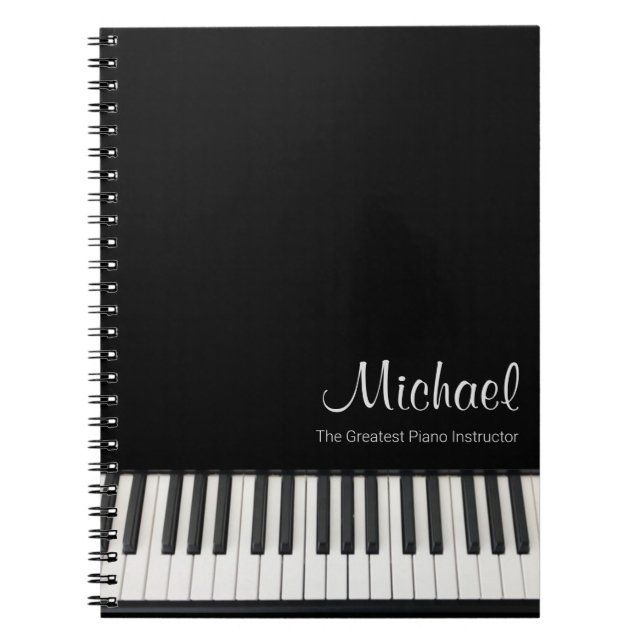 Customisable Greatest Piano Instructor Notebook (Front)