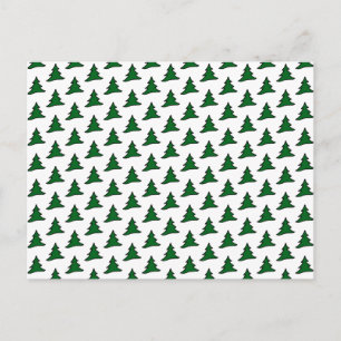 Customisable Green Christmas Trees Postcard