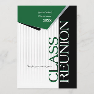 Customisable Green Class Reunion Invitation
