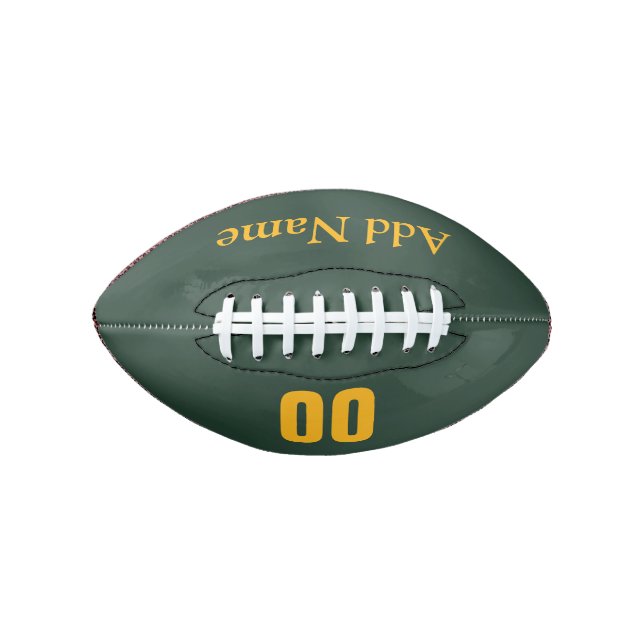 Customisable Green/Gold Mini Football (Front)