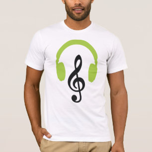 Customisable Green Headphones Music Lover T-Shirt
