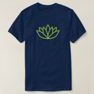 Customisable Green Lotus Flower Yoga Studio Design T-Shirt