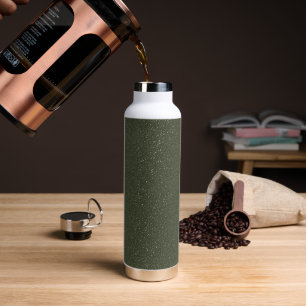 Customisable Green Speckled Water Bottle