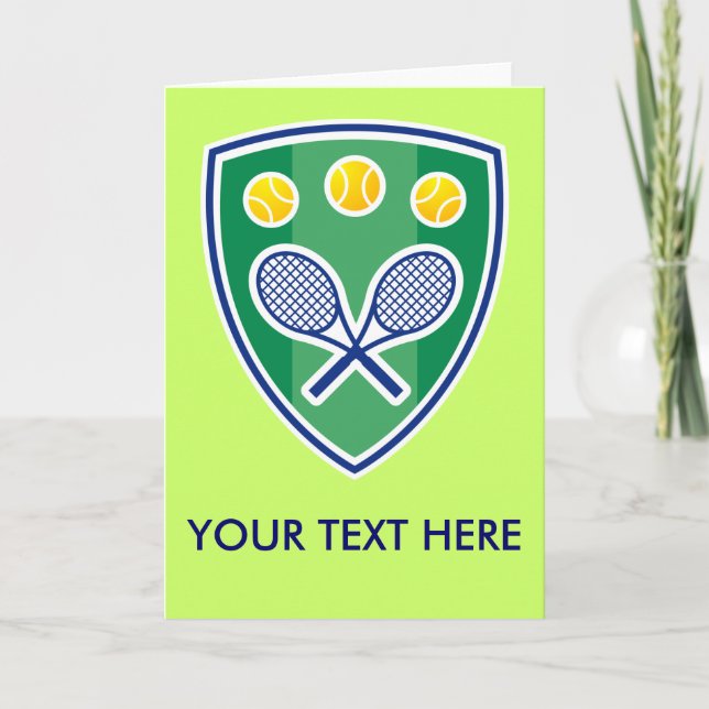 Customisable Greeting Card For Tennis Players (Front)